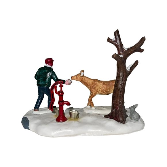 Rare Lemax Sharing Partage 73301 Christmas Village Accessory Table Accent Deer - Picture 6 of 11